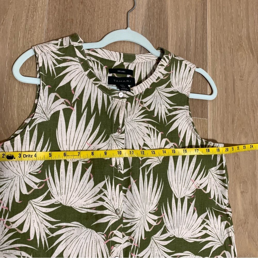Tahari Tropical Print Button Down - Picture 7 of 9